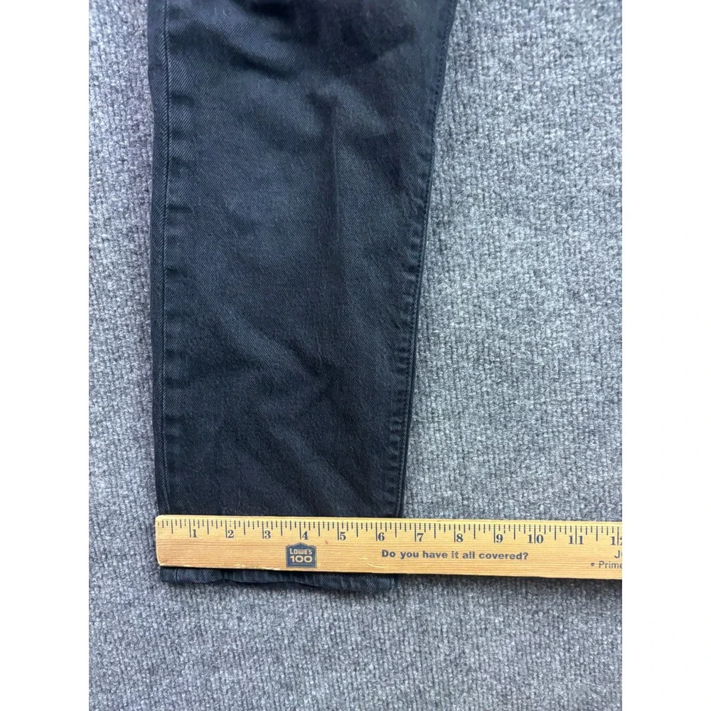 Levi's Wedgie Straight Jeans Womens 26 Black High Rise Button Fly Denim Pants